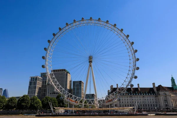 Ein Malerischer Blick Auf Das London Eye Von Der Themse — Stockfoto