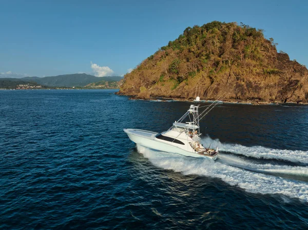 Bateau Pêche Sportive Costa Rica Par Une Journée Ensoleillée Été — Photo