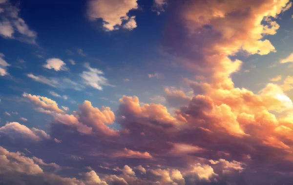 Ілюстрація Красивих Хмар Під Час Заходу Сонця — стокове фото