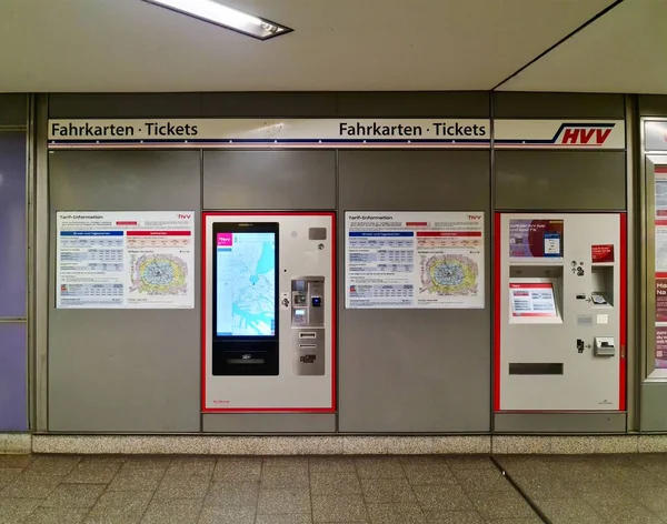 Biljettförsäljningsautomat Från Hamburg Bahn Från Hvv Bahnbetriebe — Stockfoto