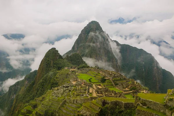 Machu Picchu Nun Peru Daki Hava Görüntüsü — Stok fotoğraf