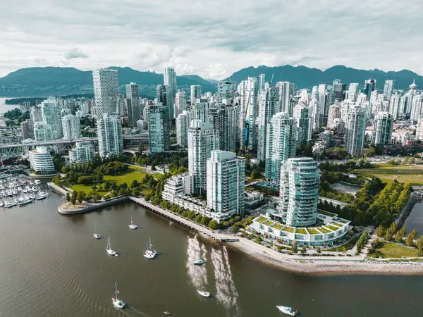 Dies Ist Eine Luftaufnahme Von Vancouver Bei Tageslicht — Stockfoto