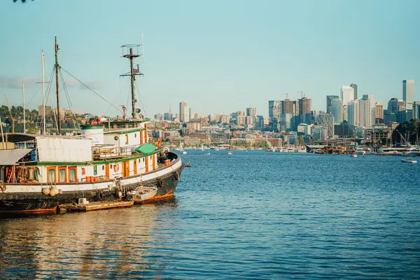 Dieses Boot Auf Dem Union Lake Seattle Usa — Stockfoto