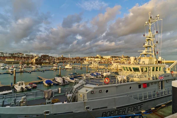 Das Grenzschutzschiff Vigilante Royal Harbor Von Ramsgate Vereinigten Königreich — Stockfoto