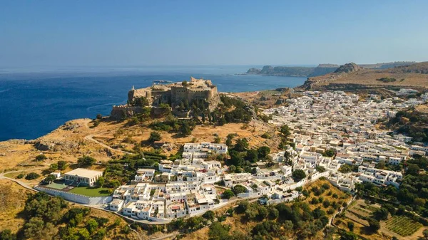 Eine Luftaufnahme Der Insel Rhodos Bei Tag Griechenland — Stockfoto