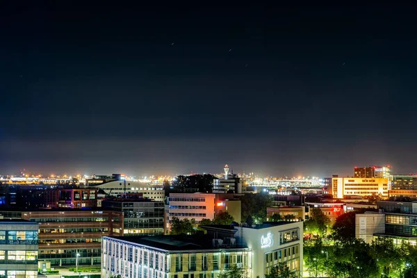 Hollanda Bir Akşam Şehri Silueti — Stok fotoğraf
