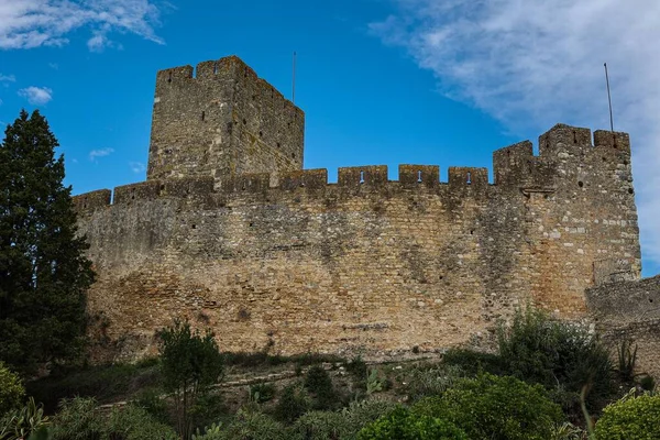 Tomar Portekiz Deki Tapınak Şatosu Tapınakçıların Tarihi Için Önemli — Stok fotoğraf