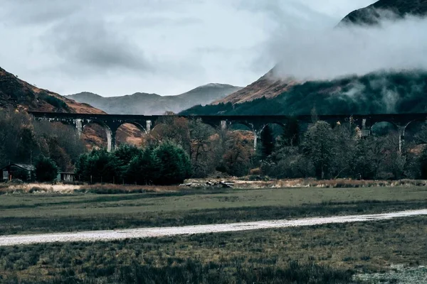 Skoçya Daki Glenfinnan Viyadük Manzarası Çok Güzel — Stok fotoğraf