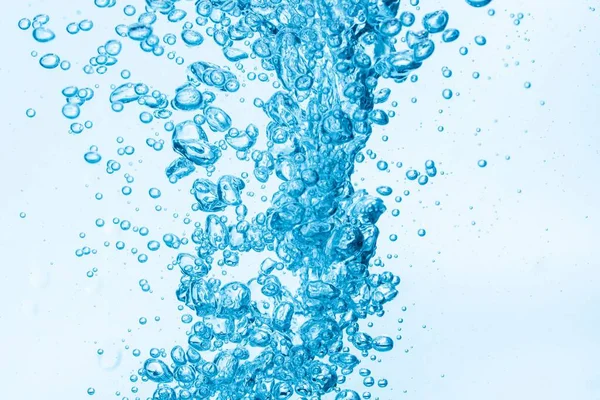 Makroaufnahme Der Textur Sauberen Wassers Mit Blasen Darin — Stockfoto