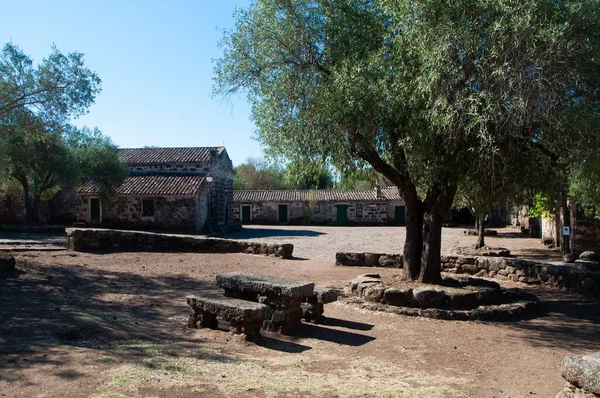 Verano 2022 Arqueológico Santuario Nuragico Santa Cristina Sardinia Italia —  Fotos de Stock
