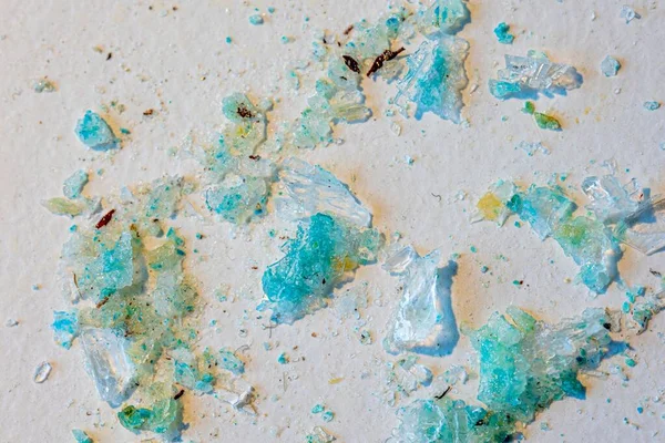Ένα Κοντινό Πλάνο Του Μπλε Χρώματος Των Αποβλήτων Μιας Διαρρέουσας — Φωτογραφία Αρχείου