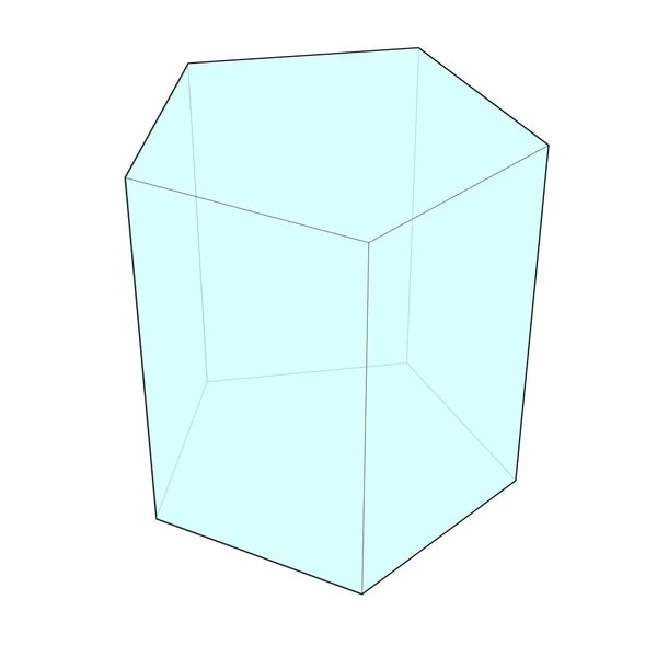 Ψηφιακή Απεικόνιση Του Περιγράμματος Γεωμετρικού Σχήματος Μπλε Γέμισμα — Φωτογραφία Αρχείου