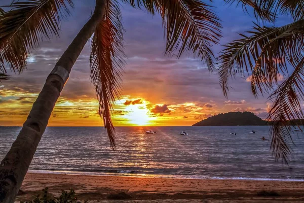 Schöner Sonnenuntergang Der Küste Von Nosy Madagaskar Mit Blick Auf — Stockfoto
