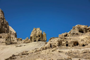 Guge Krallığı harabeleri. Tuolin, Zanda County, Tibet, Çin.