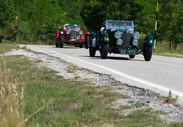 Urbino Olaszország Június 2022 Aston Martin Mans 1933 Egy Régi — Stock Fotó