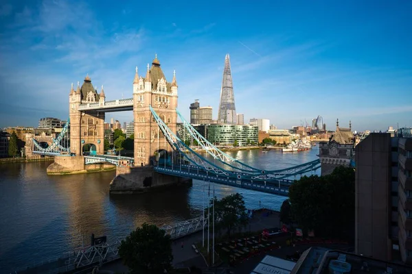 Vue Panoramique Tower Bridge Des Toits Ville Londres Europe Lever — Photo