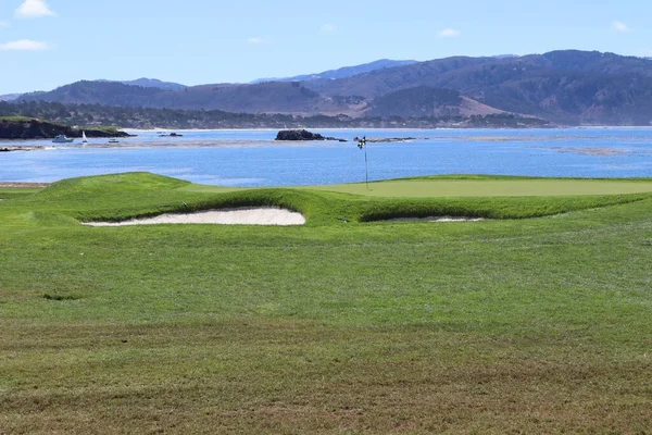 Scenic View Green Golf Course Pebble Beach California Usa — Stock Photo, Image