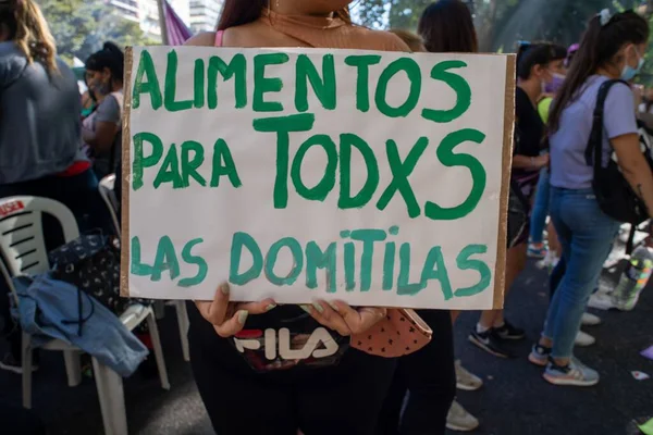Manifesto Tutti Domitillas Movimenti Sociali Coalizioni Multipartitiche Ciudad Autonoma Buenos — Foto Stock