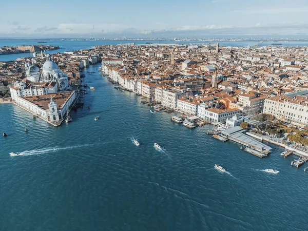 Une Vue Aérienne Front Mer Venise Italie Par Une Matinée — Photo