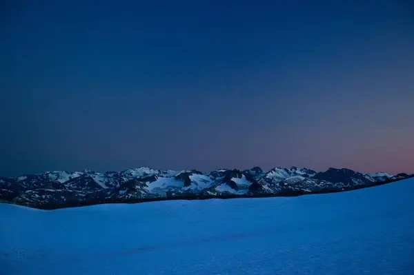 Вид Воздуха Голубое Вечернее Небо Над Железнодорожным Ледником Пембертон Британская — стоковое фото
