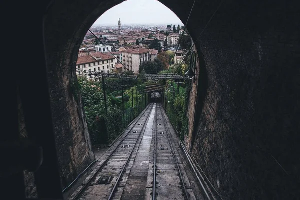 Funicular Train Tunnel Milano Italy — Stock Photo, Image