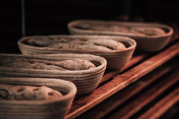 Pastelería Galletas Croissants Baguette Pan Están Haciendo — Foto de Stock