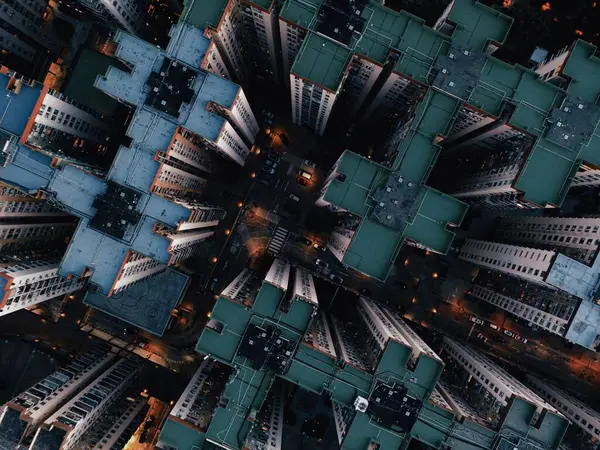 Eine Luftaufnahme Von Wohnblöcken Hongkong China — Stockfoto
