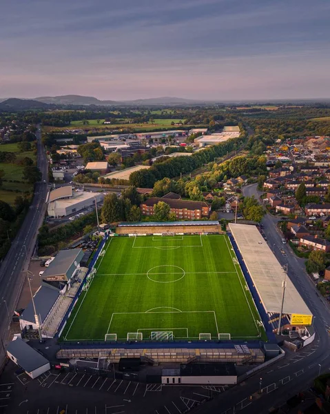 Luftaufnahme Von Leerem Fußballplatz — Stockfoto