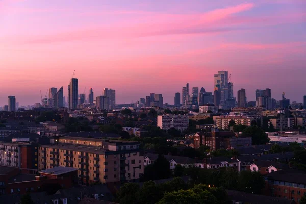 stock image A scenic shot of the city skyline in London during sunrise