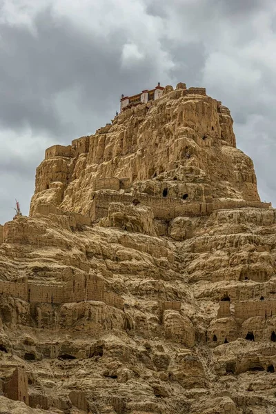 Une Vue Aérienne Des Ruines Dynastie Guge Zada — Photo