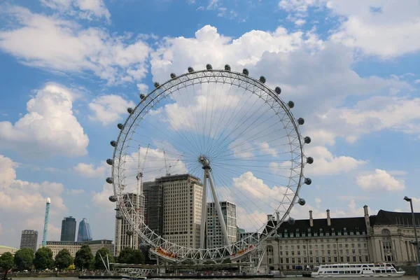 Eine Schöne Aufnahme Des London Eye Südufer Der Themse London — Stockfoto