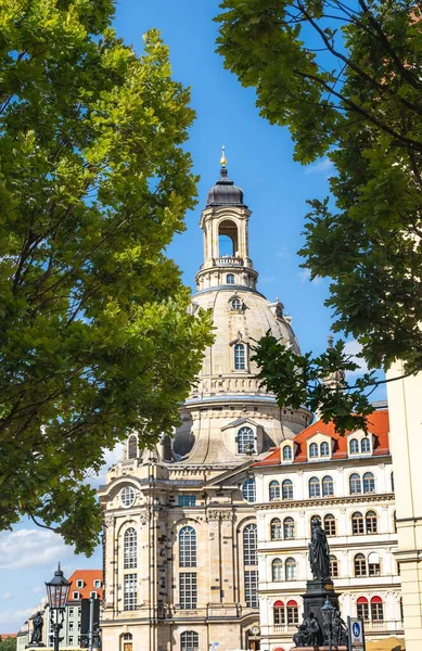Фрауенкірхський Церковний Фасад Дрездені — стокове фото