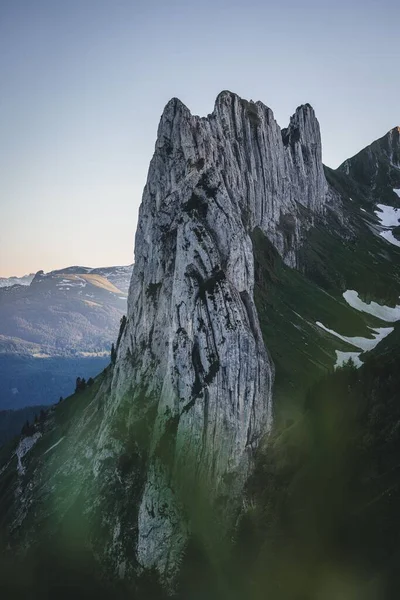 Дивовижне Утворення Гірських Порід Саксен Лаке Районі Аппенцелл Швейцарія — стокове фото