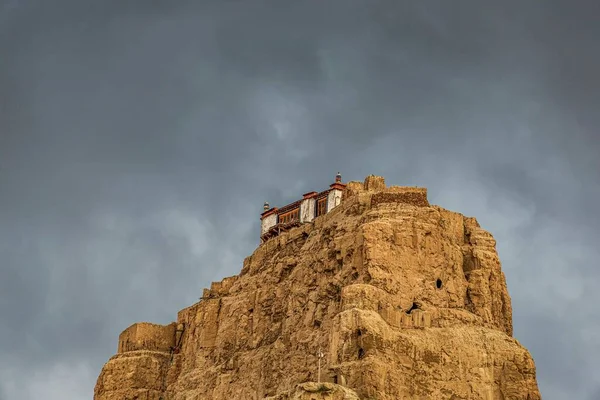 Ruiny Historycznego Królestwa Guge Starożytnymi Budynkami Skale Kraju Zada Tybet — Zdjęcie stockowe