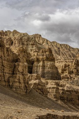 Zanda County, Tibet, Çin 'deki Dünya ormanlarının dikey görüntüsü..