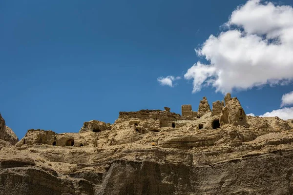 Ruiny Królestwa Guge Tuolin Zanda County Tybet Chiny — Zdjęcie stockowe