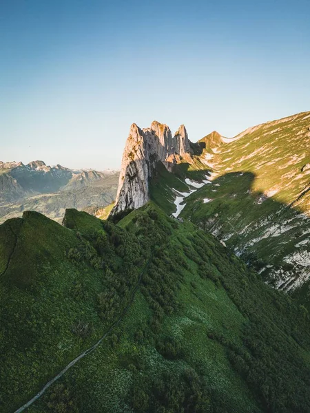 Een Verticale Opname Van Saxer Lucke Regio Appenzell Zwitserland — Stockfoto