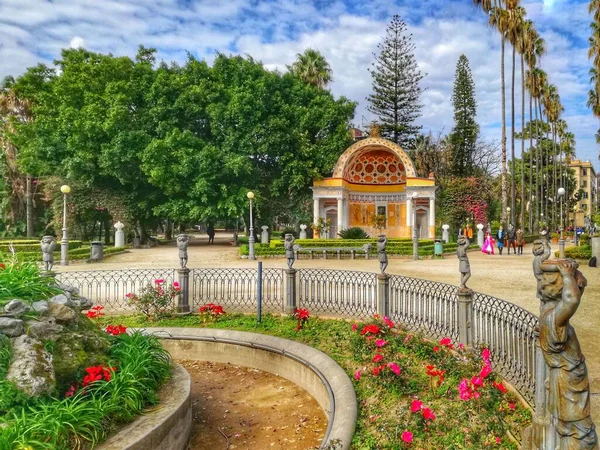 Una Panoramica Del Parco Pubblico Villa Giulia Con Monumenti Vedute — Foto Stock