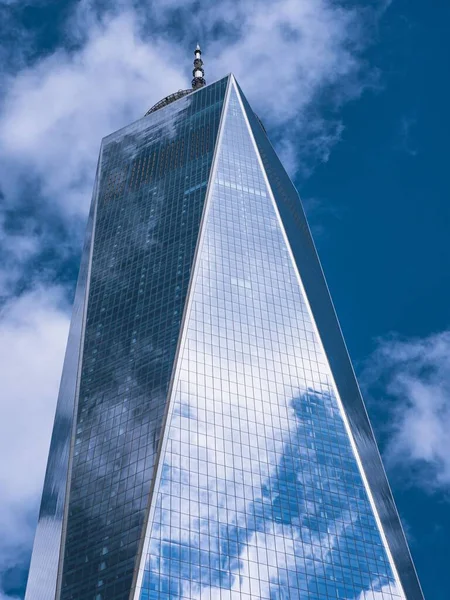 Фасад Здания Стекла Нью Йорке — стоковое фото