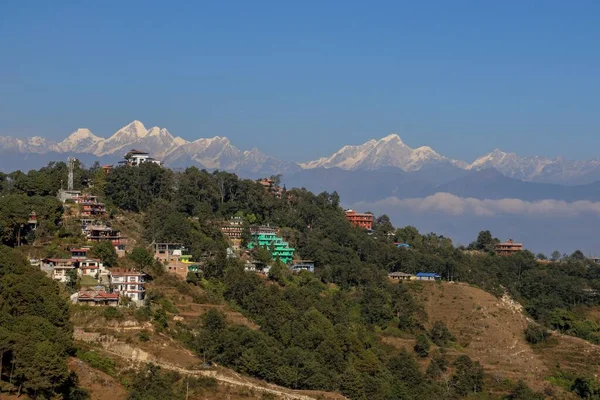 Las Montañas Del Himalaya Fondo Nagarkot — Foto de Stock