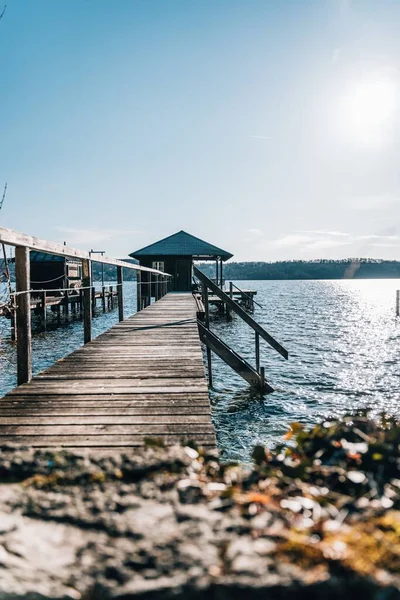 stock image A beautiful view of a pier on a sunny day