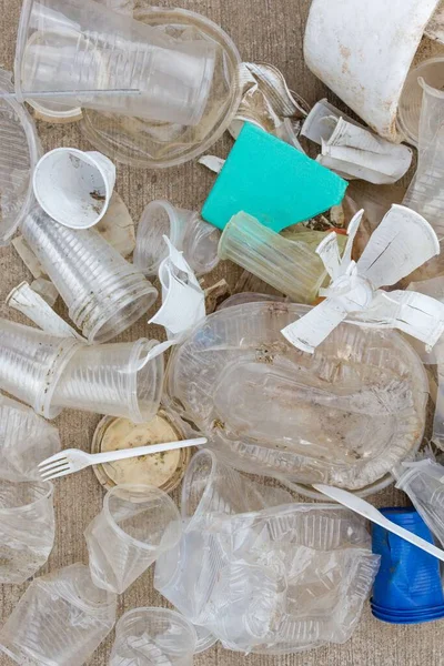 Vertical Shot Plastic Extracted Parana River Cleanup — Stock Photo, Image