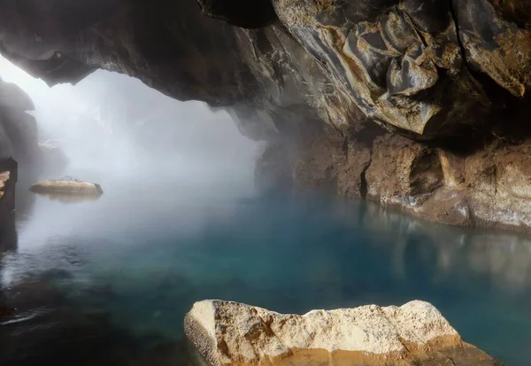 Красиві Пейзажі Прохолодної Води Печері Ісландії — стокове фото