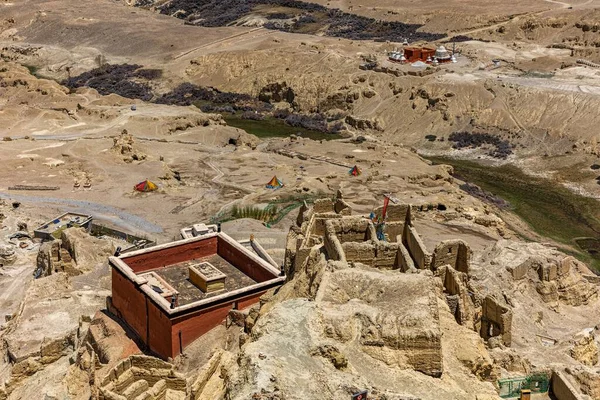 Sebuah Situs Arkeologi Dengan Guge Dinasti Relics Tibet Cina — Stok Foto