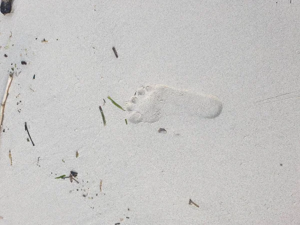 砂の上の足跡のクローズアップショット — ストック写真