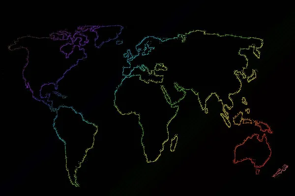 Карта Европы Америки Азии Австралии Шаблон Карты Плоской Земли Шаблона — стоковое фото
