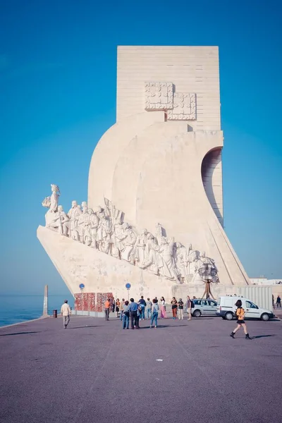 Vertical Shot Monument Discoveries Lisbon Portugal — Stock Photo, Image