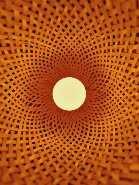 Vertical Illustration Geometric Spiral Circular Forms Orange Tones — Stock Photo, Image