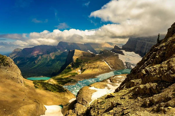 Aerial Grinnell Glacier Montana United States — Stock Photo, Image