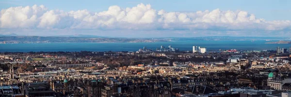 Панорамный Городской Пейзаж Эдинбурга Солнечный День — стоковое фото